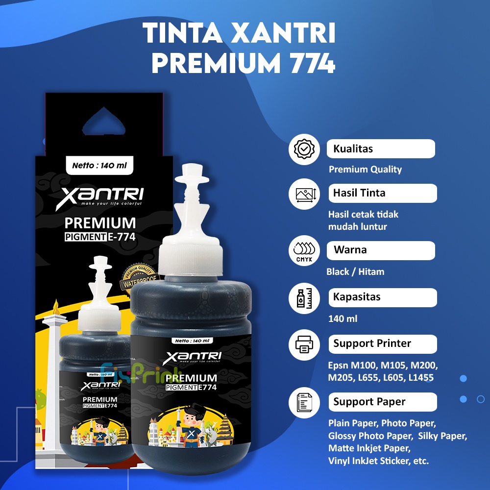 Tinta Epson Compatible T7741 Black Pigment Ink 140ml Xantri