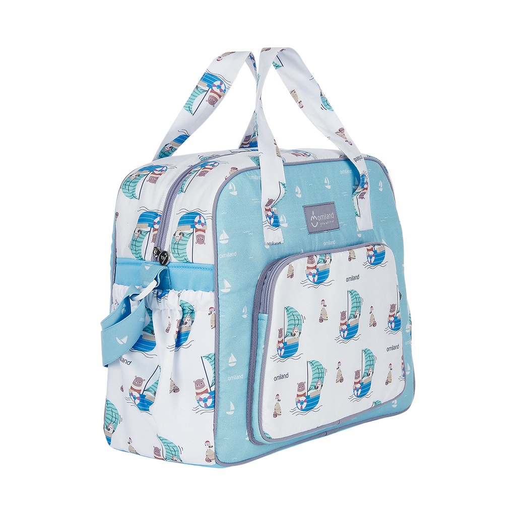 Omiland Tas Bayi Kecil Medium Besar Feather Sailor Alpaca Series Print Original