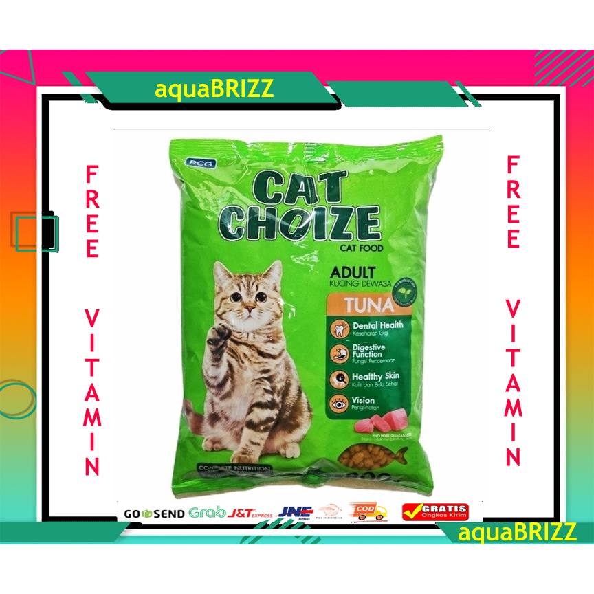 Makanan kucing cat choize adult &amp; Kitten TUNA FREE VITAMIN MINYAK IKAN