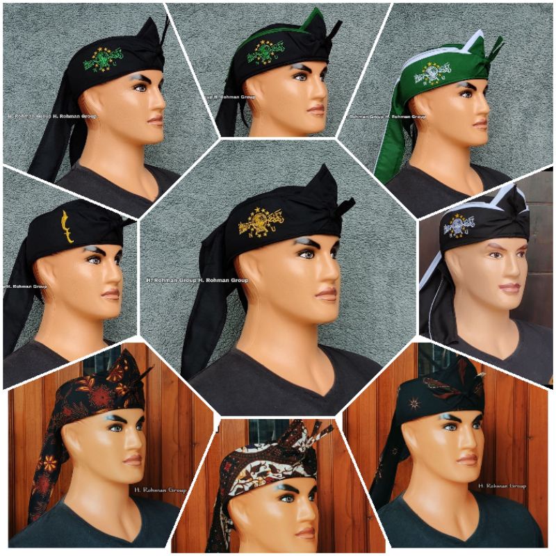 Aneka Blangkon udeng iket kepala bordir N Sunda Iket NU kepala Sunda / Blangkon / Blangkon sliwir / 
