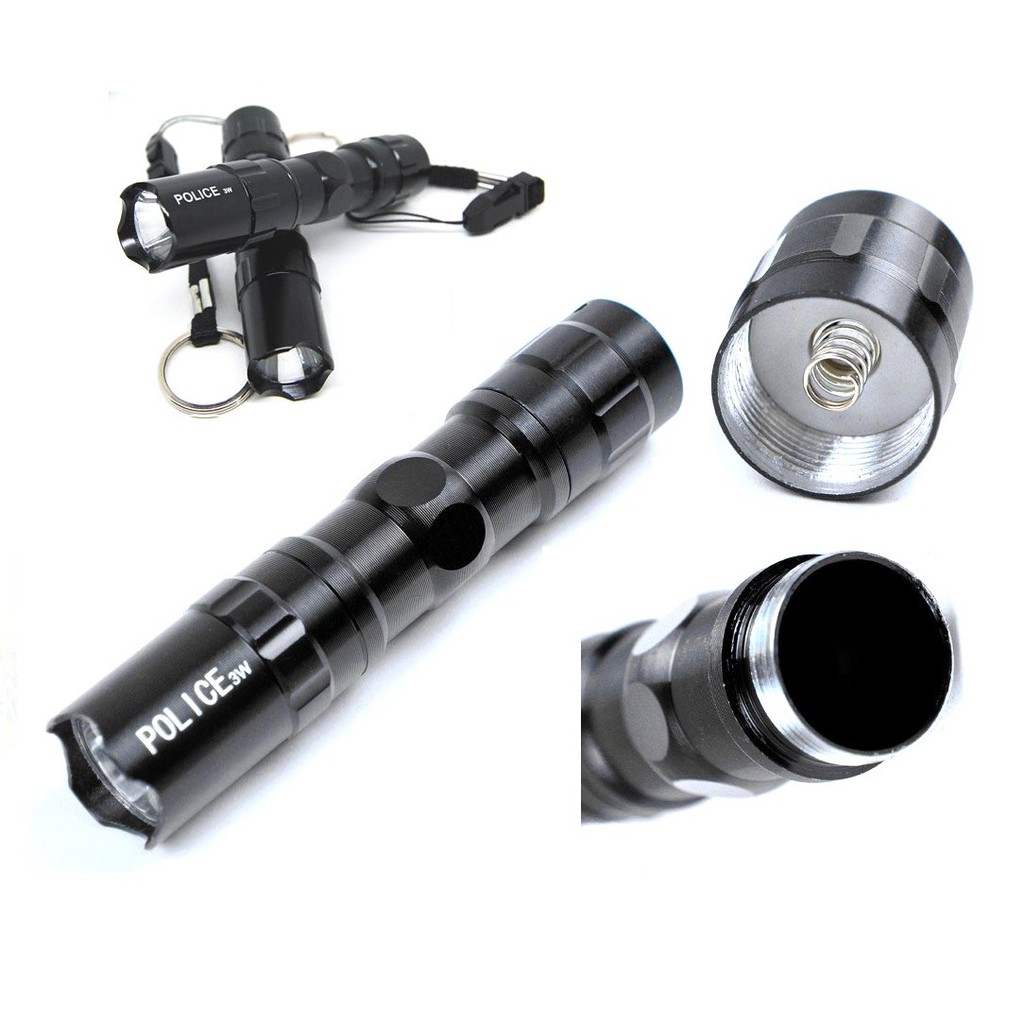 SENTER POLISI LED TAFFWARE XML T6 3800 LUMENS / POLICE 3 WATT SUPER TERANG