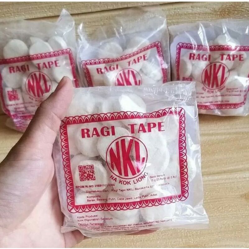 

Ragi Tape / Singkong / Ketan merek NKL isi 25 @pcs (GERATIS ONGKIR)