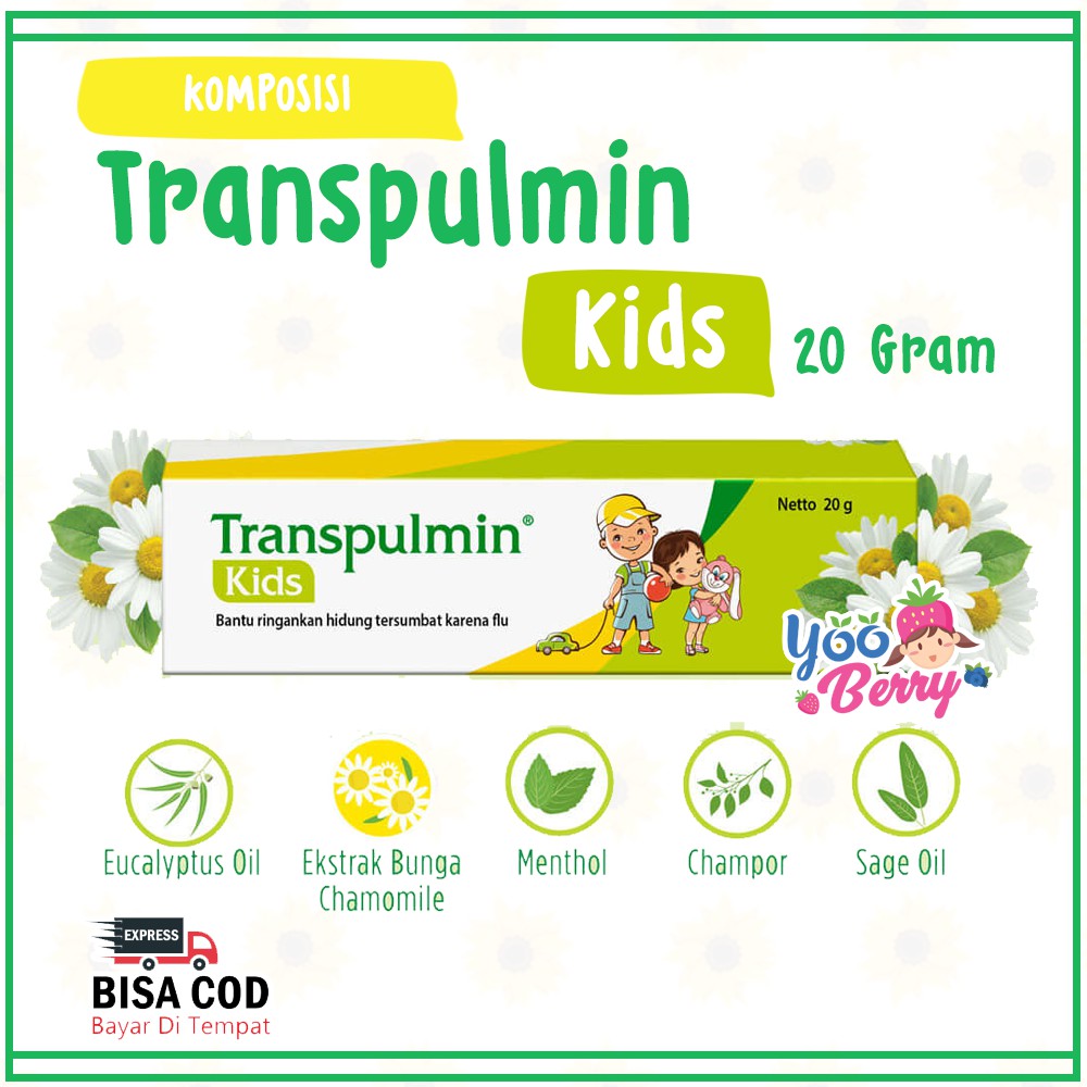 Transpulmin Kids Balsam Balsem Telon Anak 20 Gram Berry Mart