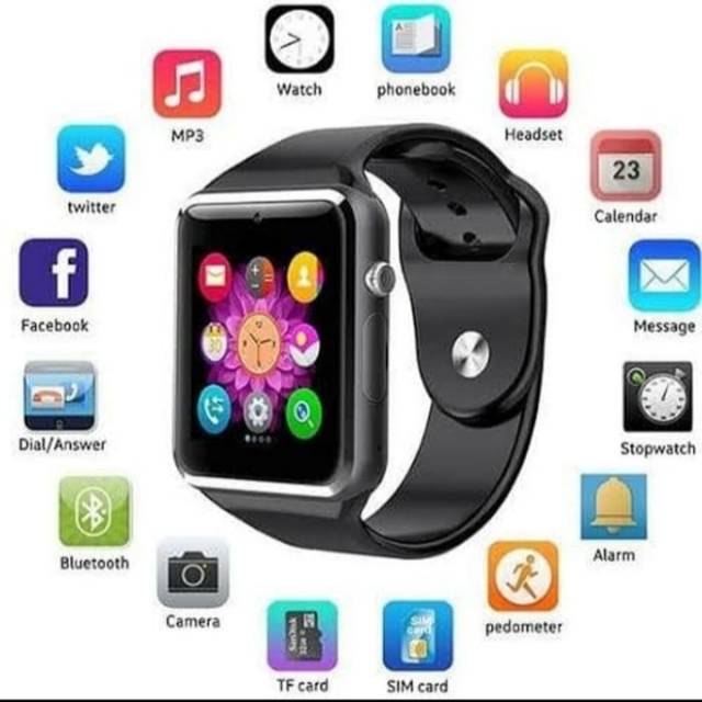 SmartWatch A1 Smart Watch Jam Tangan Pintar Jam Fashion Pria Wanita