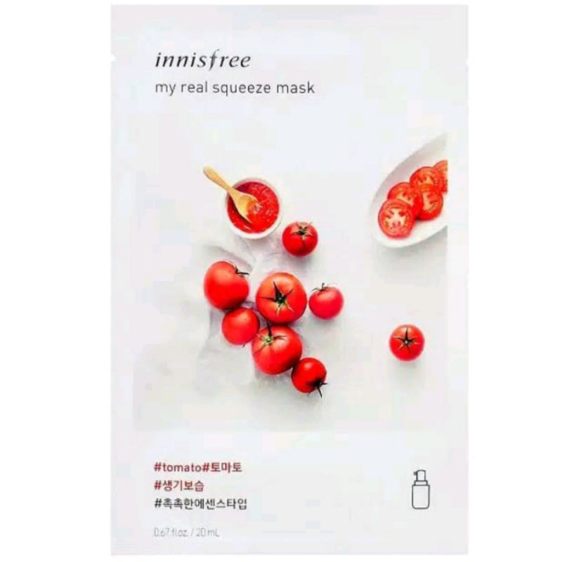 Masker innisfree , INNISFREE MY REAL SQUEEZE SHEET MASK NEW PACKING ORIGINAL