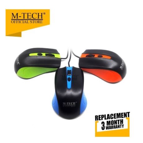 Mouse m-tech wired usb 2.0 optical 1000dpi for pc laptop office gaming mt-03 - mice kabel mtech mt03