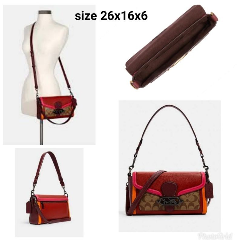 Tas Coach Jade Colorblock Sign Red