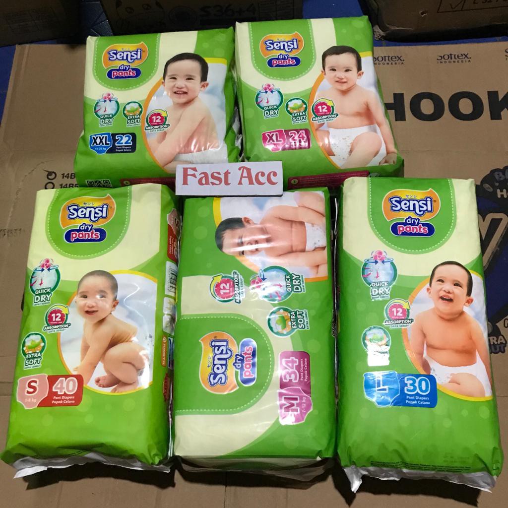 SENSI DRY Pants S40 / M34 / L30 / XL24 / XXL 22 Pampers