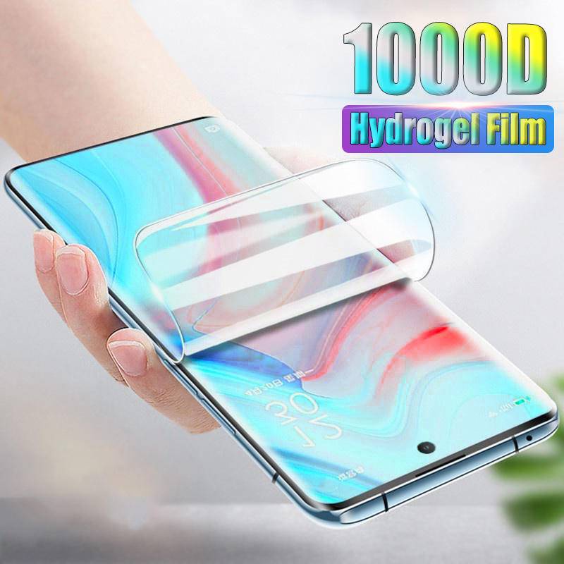 Case Untuk Oppo F15 A15 A91 Reno3 6.4&amp;quot; Film Pelindung Layar Depan Full Cover Bahan TPU Hydrogel Anti Ledakan