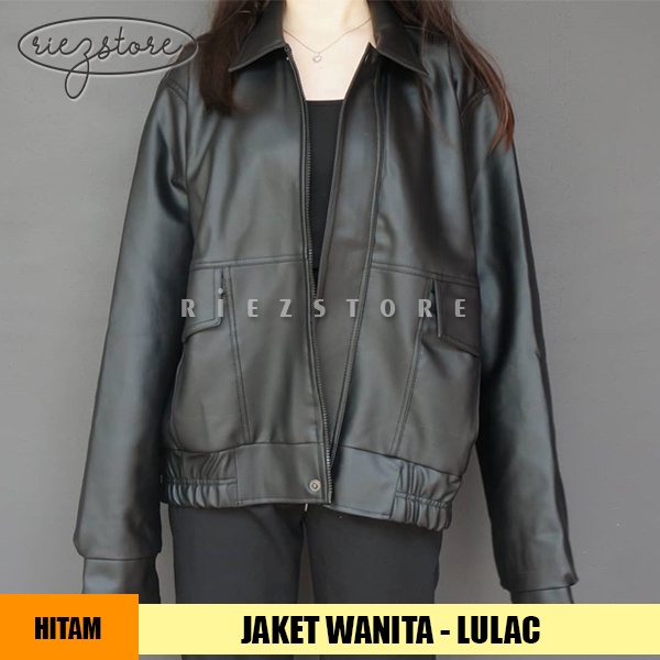 RZS x LULAC - Jaket Kulit Oversize Big Size Wanita Women Leather Jacket Unisex Trench Premium Origin