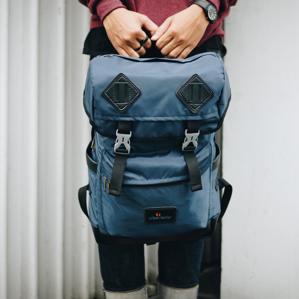 ROUTE NAVY |ManNeedMe x URBAN| Tas Ransel Pria Wanita Tas Backpack ORIGINAL