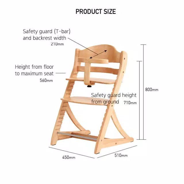 Yamatoya sukusuku / Yamatoya High Chair Tatameru / suku suku / KURSI MAKAN TATAMERU / sukusuku