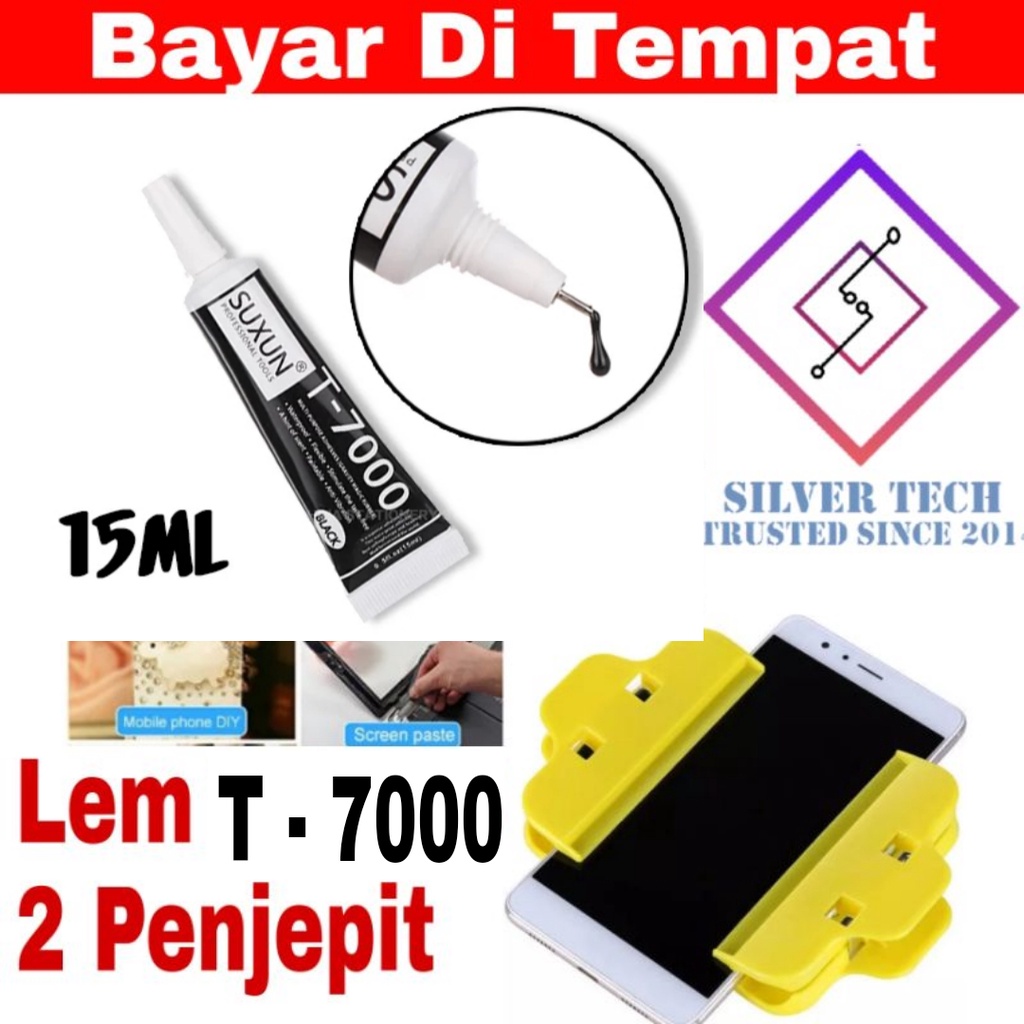 Silvertech Lem Hitam LCD T7000 100% original - Lem Hitam - lem hp - lem touchscreen Perlengkapan Service