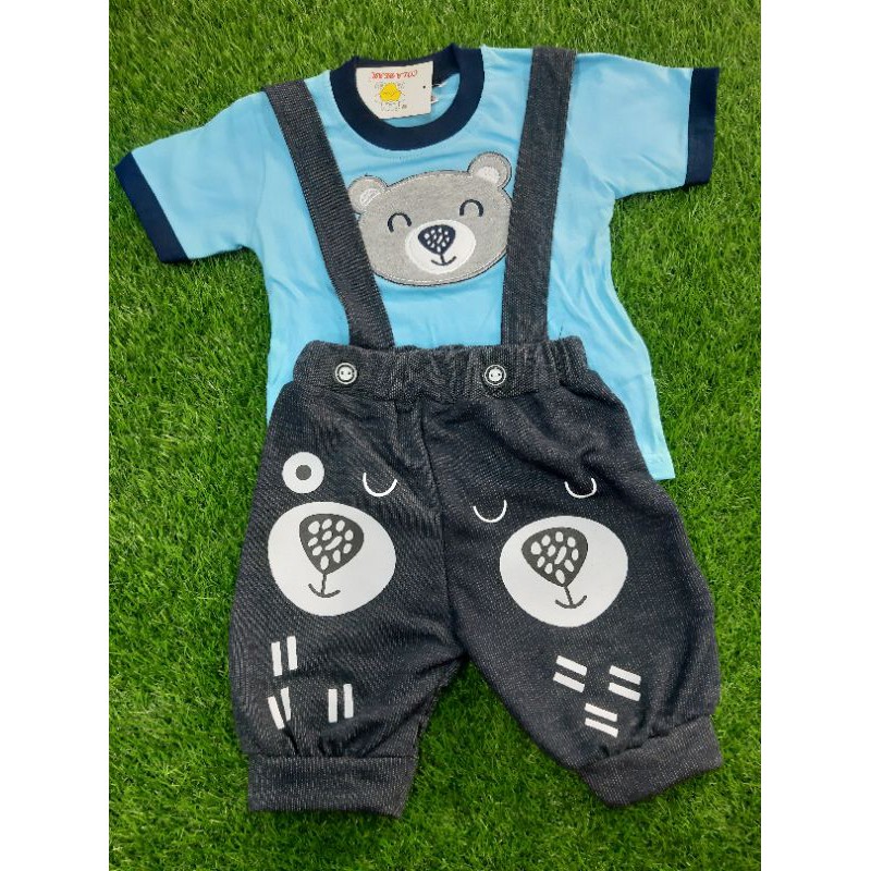 Cola Bear baju setelan anak laki-laki usia 6bln - 24 bln