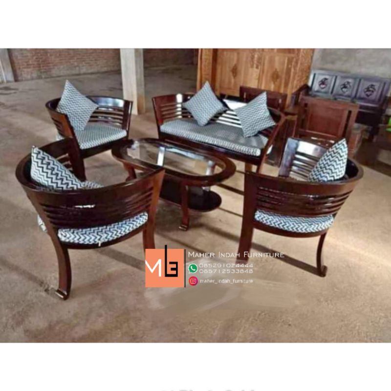 Kursi Tamu Cantik Minimalis Kayu Jati