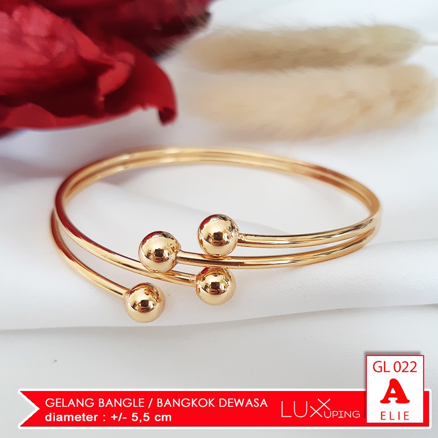 GL 022 - Gelang Hello Kitty Bangle Remaja Perhiasan Imitasi Lapis Emas 18K Bangkok - Luxx Xuping