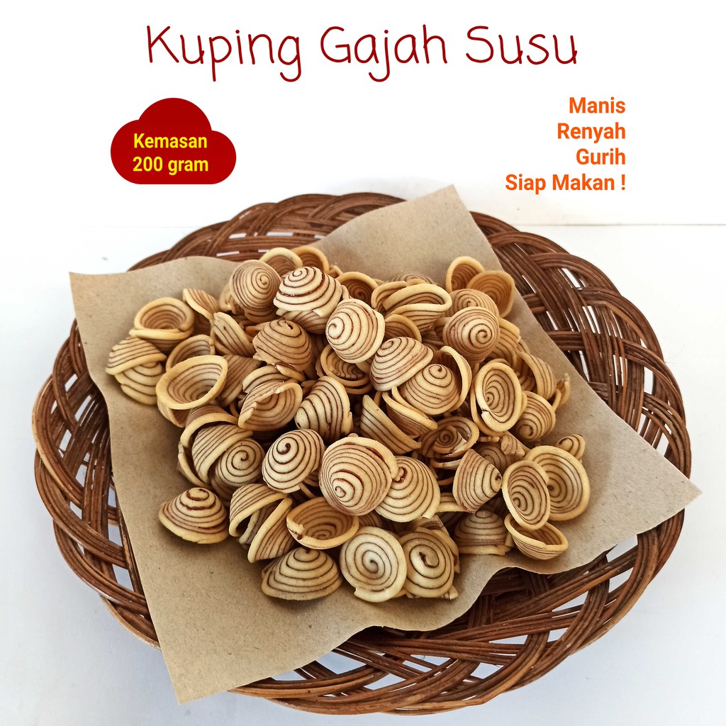 

CEMILAN KUPING GAJAH SUSU | Kemasan 200 gram Asli Banyumas