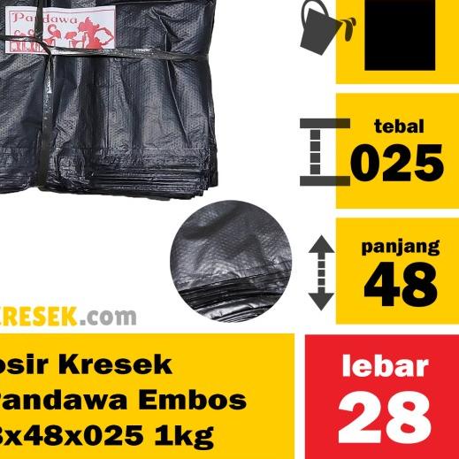 

➾ GL43 Grosir Kresek Los Murah HD Pandawa Embos Hitam 28x48x025 1kg ☼