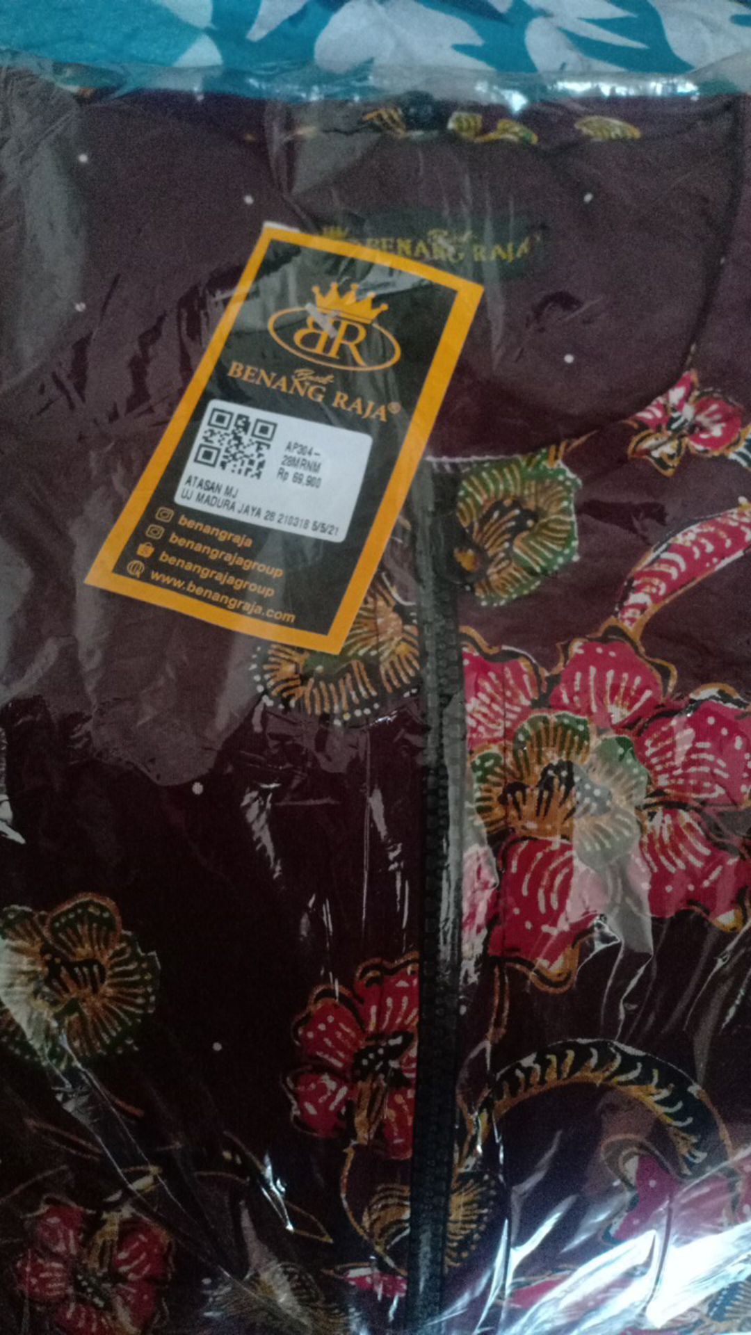 Benang Raja Atasan Batik Wanita Lengan Panjang Ukuran M L Xl