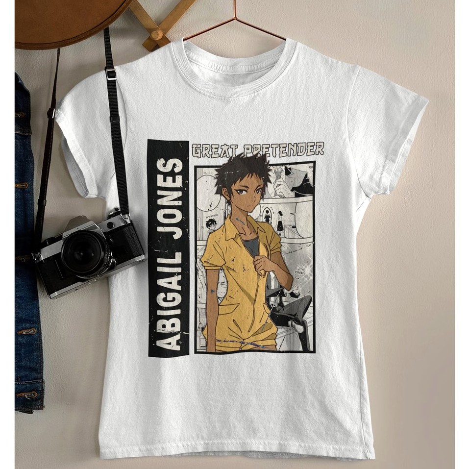 Tshirt Abigail Jones The Great Pretender White Anime Manga Premium Unisex