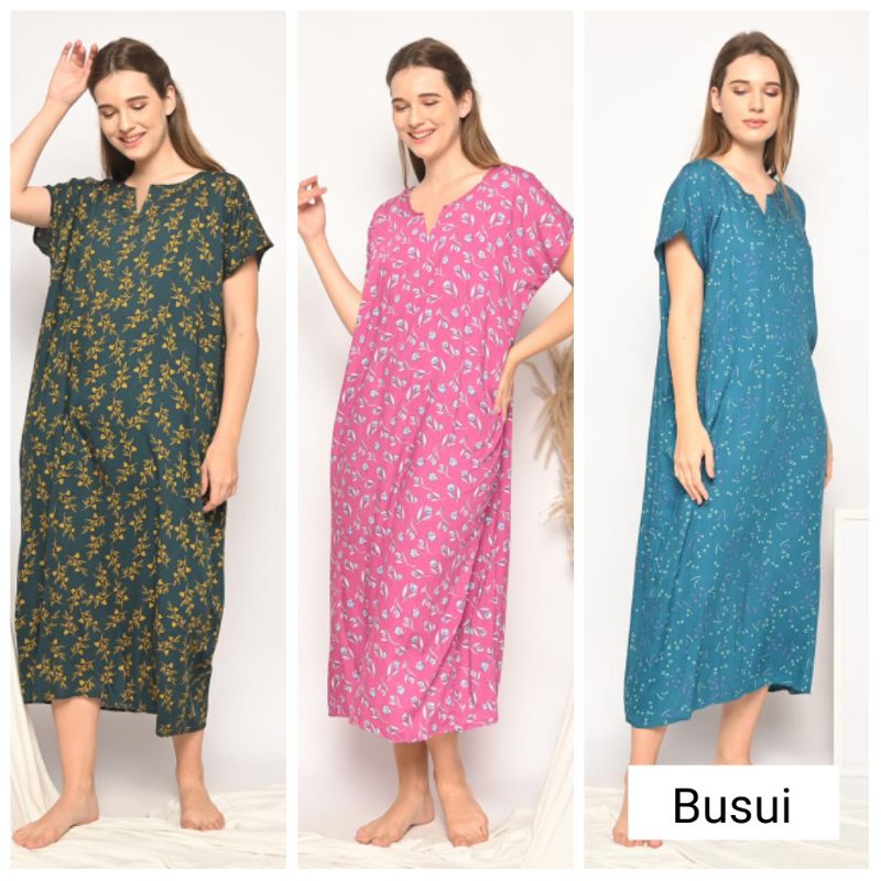 Daster Rayon Busui Habel (CSL) Panjang Semata Kaki Rayon Premium