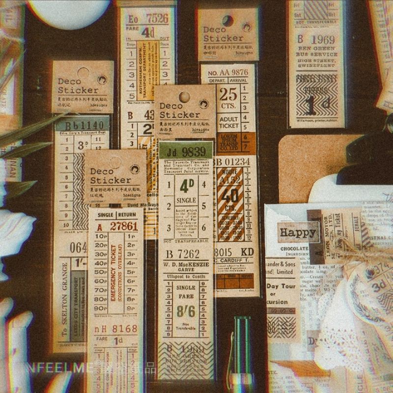 

⊹ฺVintage Ticket Craft Paper⊹ฺ