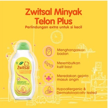 Zwitsal Natural Minyak Telon Plus 3 in 1 100ml