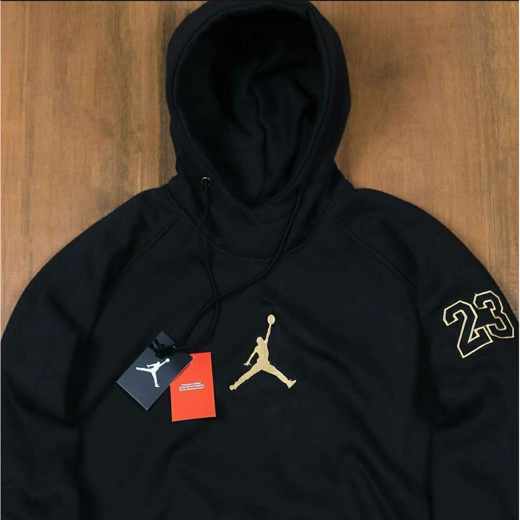 Jaket Keren Sweater Pria Murah Air Jordan Gold Hoodie Premium