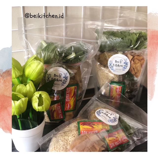 

Paket mie ayam mentahan