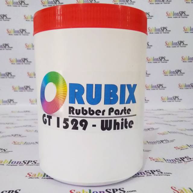 Tinta Sablon Rubber Semi Kilap Rubix GT 1529 White 1Kg