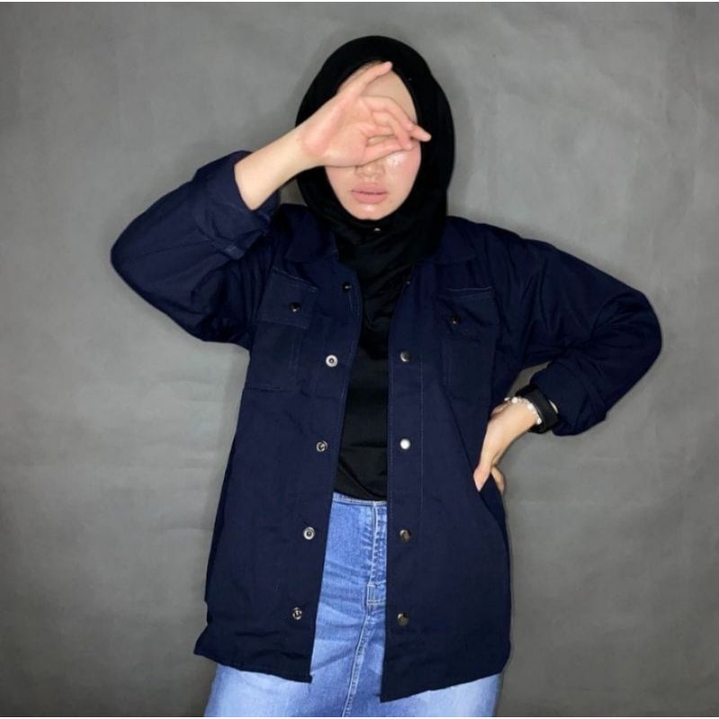 jaket semi parka wanita terlaris 1kg muat 3pcs fit over size