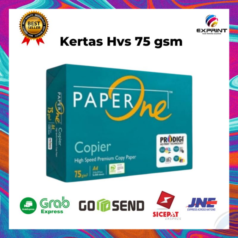 Paper One Kertas HVS A4  75gsm isi 500 lembar