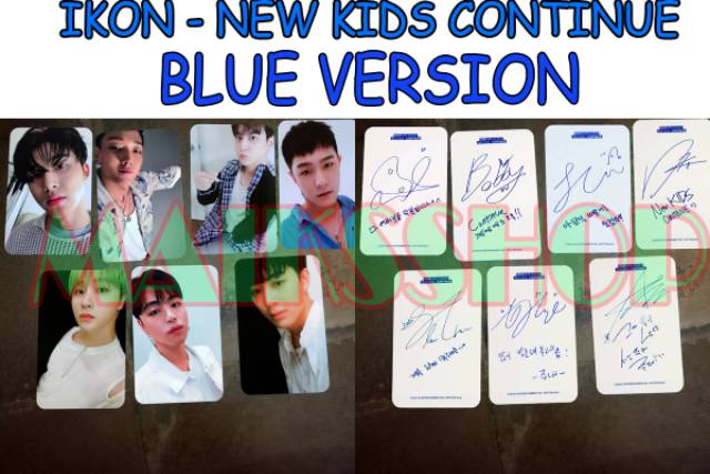 Ikon New Kids Continue Photocard Kpop