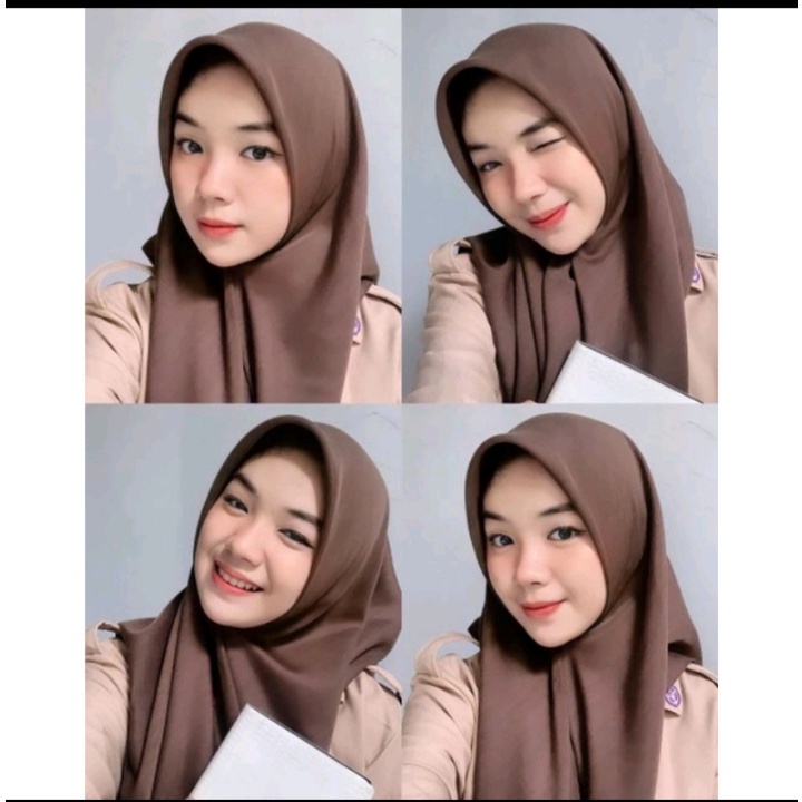 Kerudung Sekolah /Hijab Segiempat /Jilbab sekolah Voal Paris premium