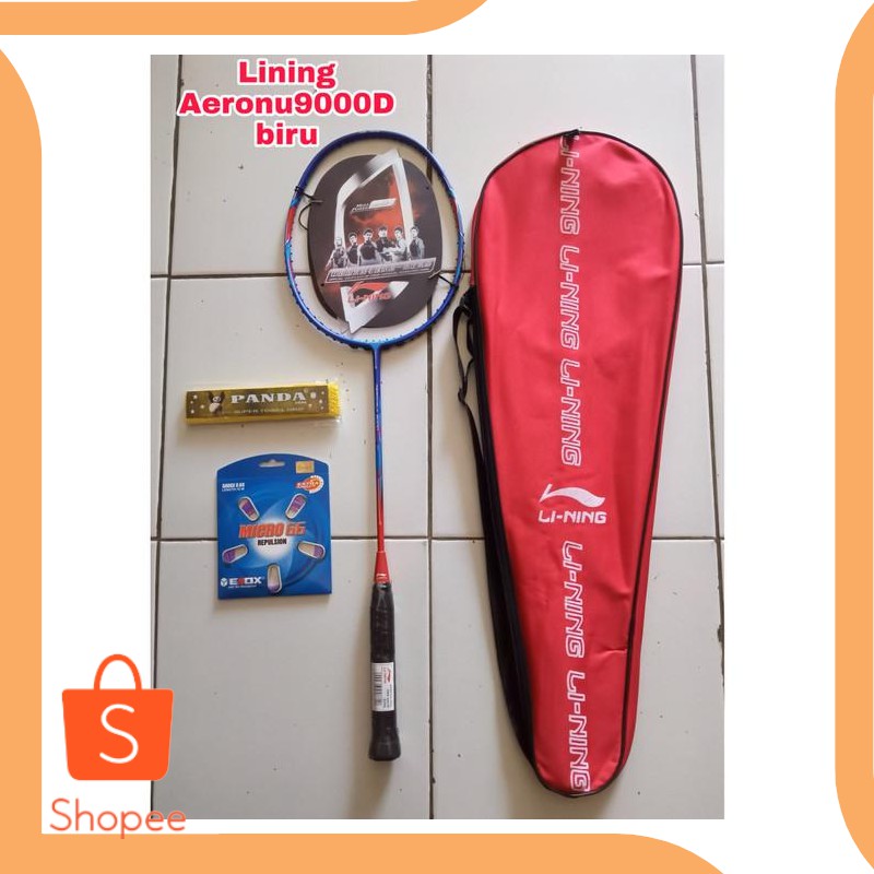 Unik onderdil Raket Badminton Lining Aeronut 9000D Terlaris - Biru 19DEZ Murah