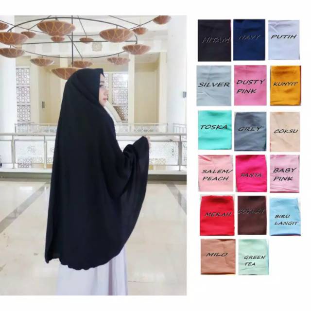 Jilbab Super Jumbo non Pet Jersey Super