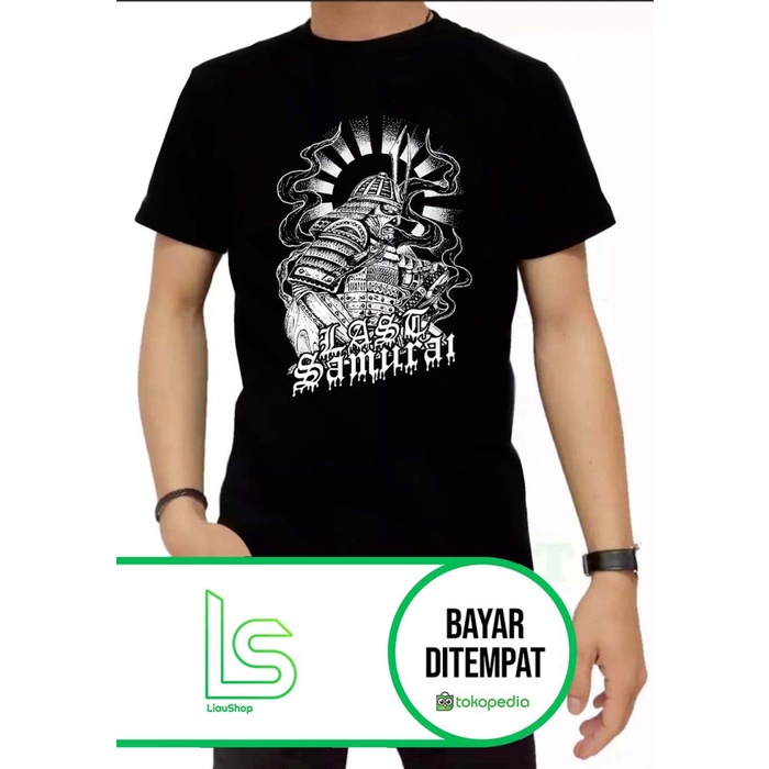 Kaos Pria SAMURAI, T-shirt Distro Baju Distro Pria Keren - Hitam, M