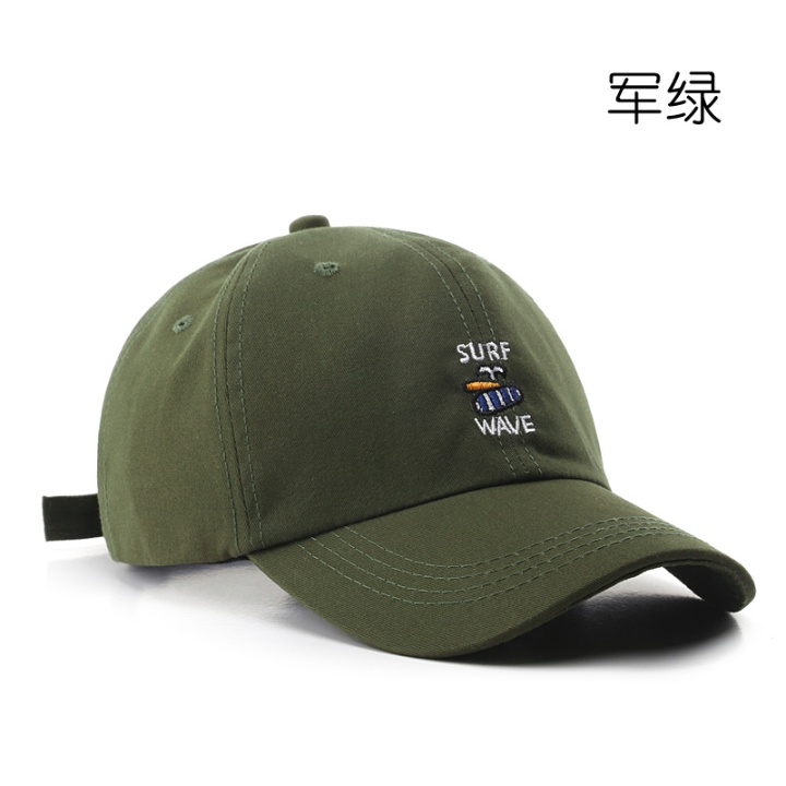 Topi Pria / Wanita Baseball Golf Logo Ediko Sport Fashion - Navy-SURF WAVE HIJAU