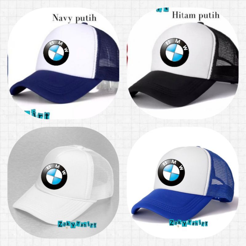 Topi Jaring Truker Logo BMW