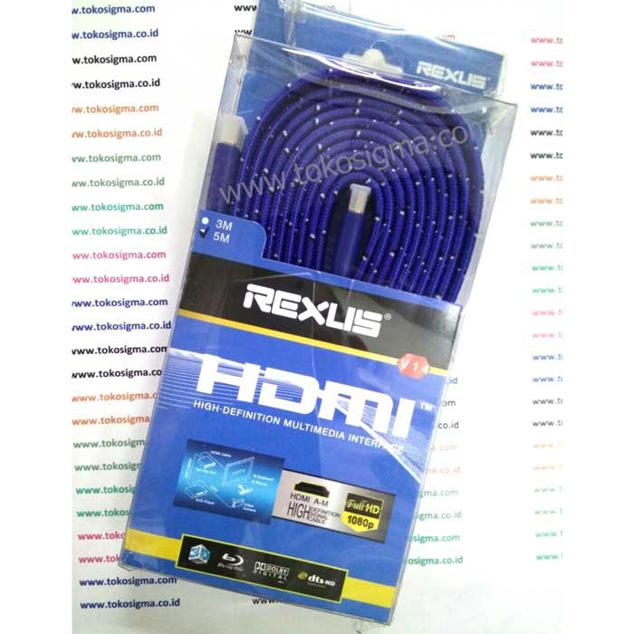 KABEL FLAT HDMI NYLON V1.4 M-M 5M