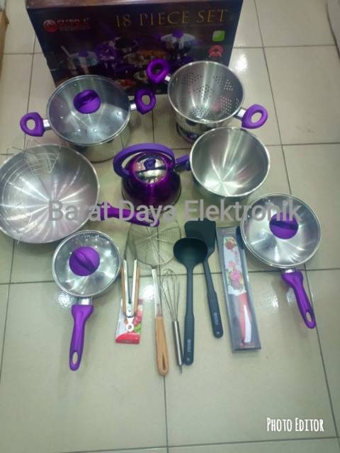 PANCI SUPRA SET 18 PCS STAINLESS STEEL