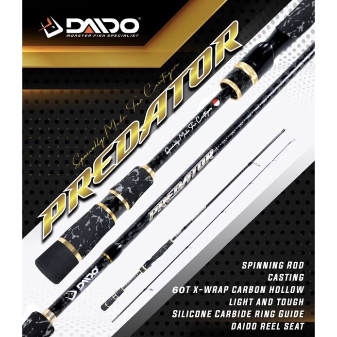 Joran daido predator spin dan baitcasting FREE PACK PIPA