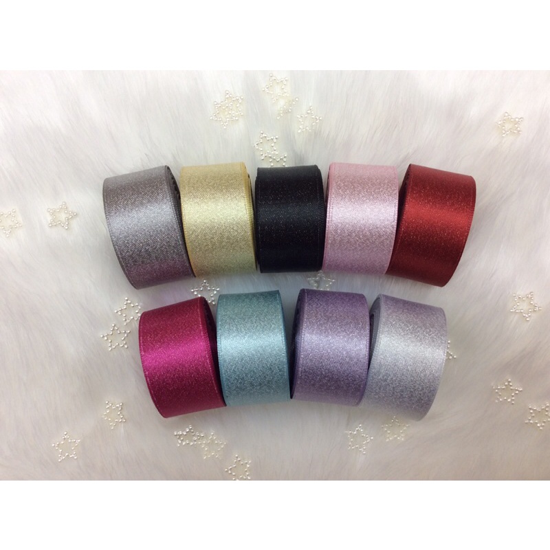 pita satin metalic silver 2,2cm/100YARD