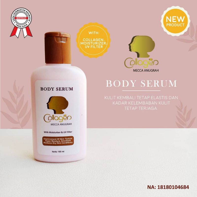 SYB BODY  SERUM COLLAGEN BY MECCA ANUGRAG  BPOM SERUM BADAN SYB BPOM
