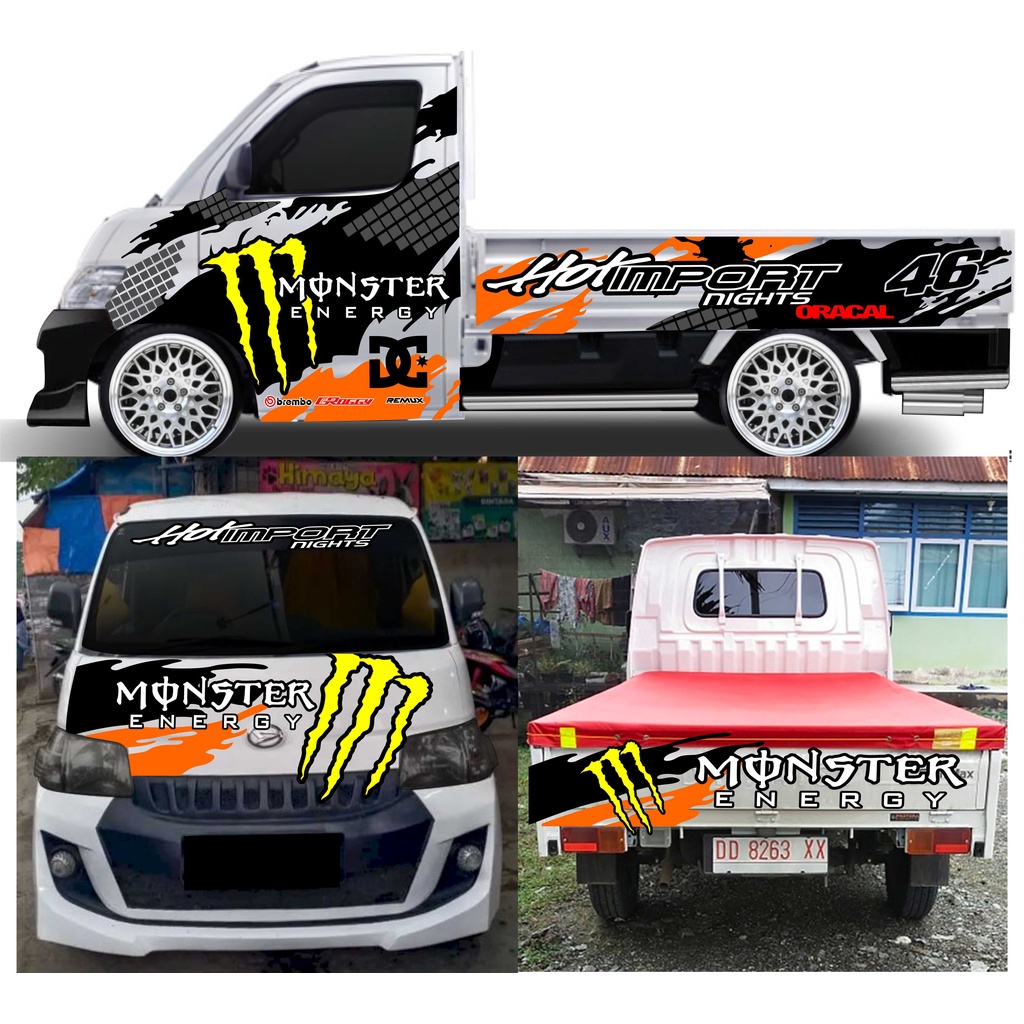 cutting sticker full samping depan belakang mobil pick up grand max dll