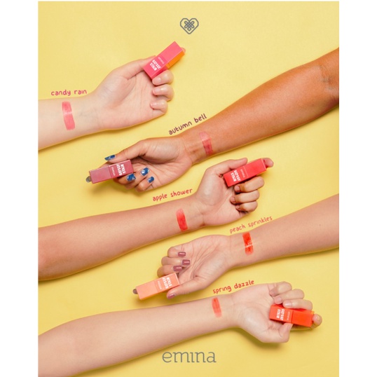 EMINA Glossy Stain Liptint - Lipstick Lipstik Cair BPOM Original