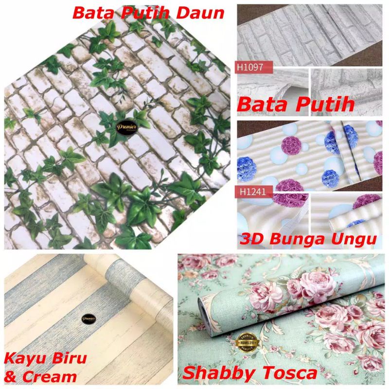 WALLPAPER STIKER DINDING MOTIF BATA GOSONG