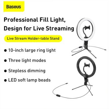 Baseus Live Stream Holder Table Stand Light Ring Tripod Tiktok Youtube