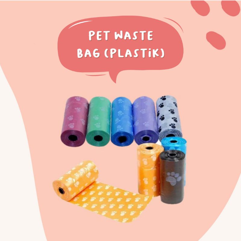 [PET WASTE BAG] Plastik Untuk Kotoran Anabul Motif Lucu dan Tanpa Motif Murah