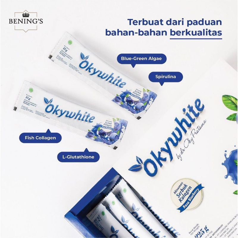 BENING OKY WHITE BLUEBERRY by Dokter Oky Bening Clinic / Collagen Drink / Blueberry Kolagen / Minuma